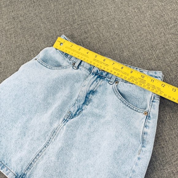 Forever 21 Acid Wash Denim Mini‎ Skirt Small Pockets Casual Wear 100% Cotton - Picture 7 of 10